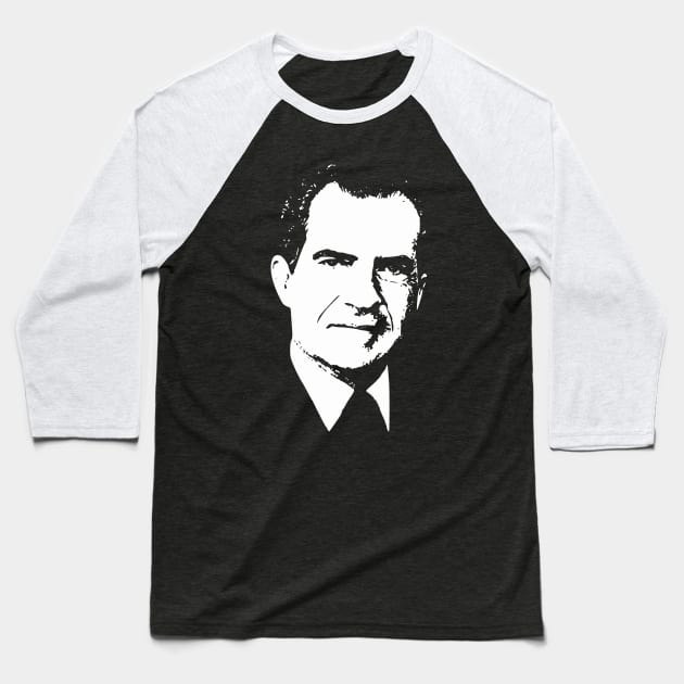 Richard Nixon Baseball T-Shirt by Nerd_art